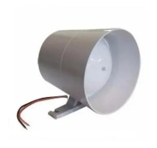 Sirene Alarme GLK Branca Compacta 120dB para Central de Alarmes