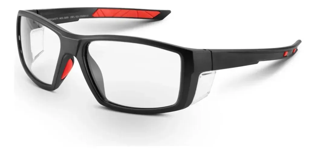 Óculos De Proteção Para Lentes Graduadas Ssrx - Super Safety Lente Vermelho