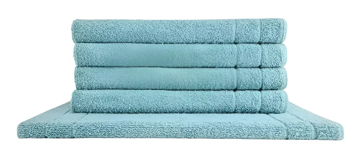 Kit 06 Tapetes Para Banheiro Antiderrapante 45x70cm - Grosso Cor Verde-claro