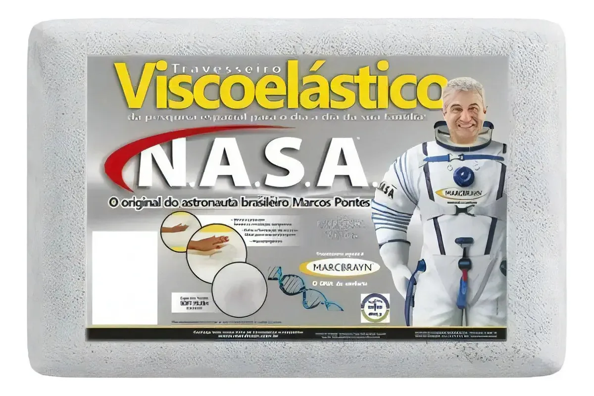 Travesseiro Viscoelástico Nasa Marcbrayn Fresh Altura 18cm