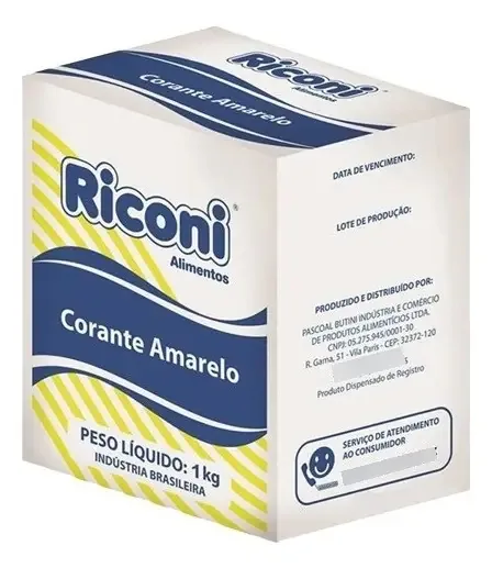 Corante Amarelo Ouro Alimentício Pó 1kg Confeitaria