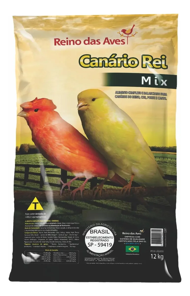 Canário Rei 12kg - Reino Das Aves