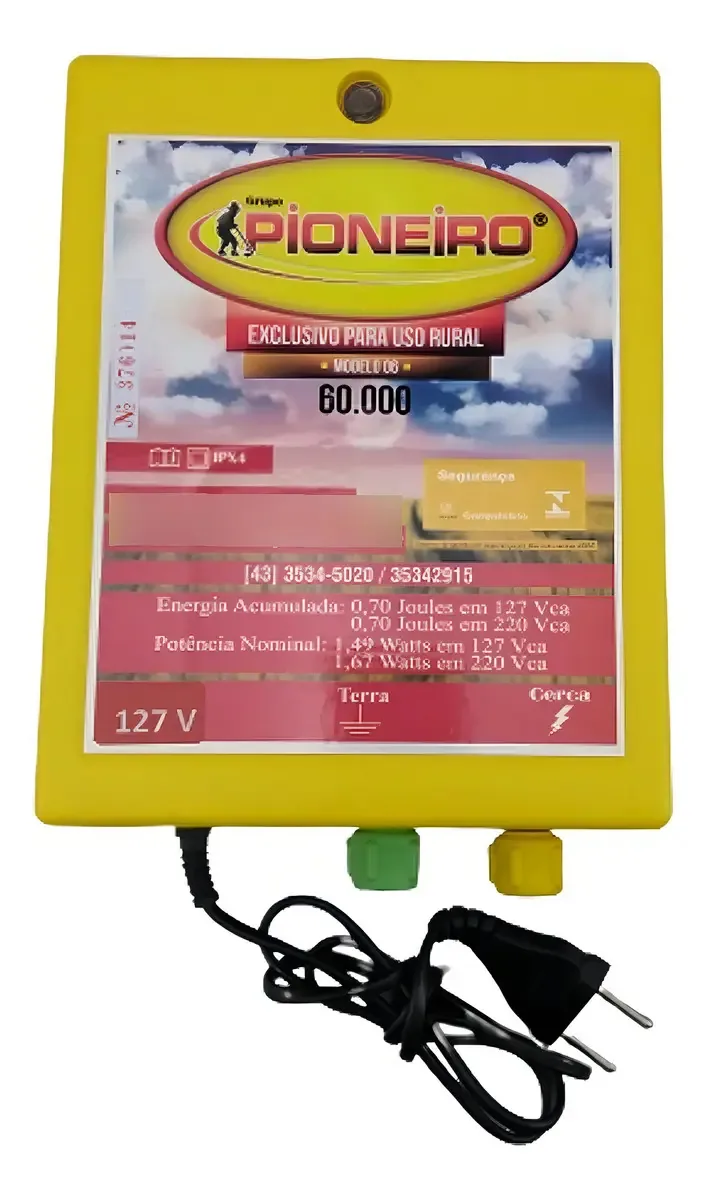 Eletrificador De Cerca Rural Pioneiro 60k