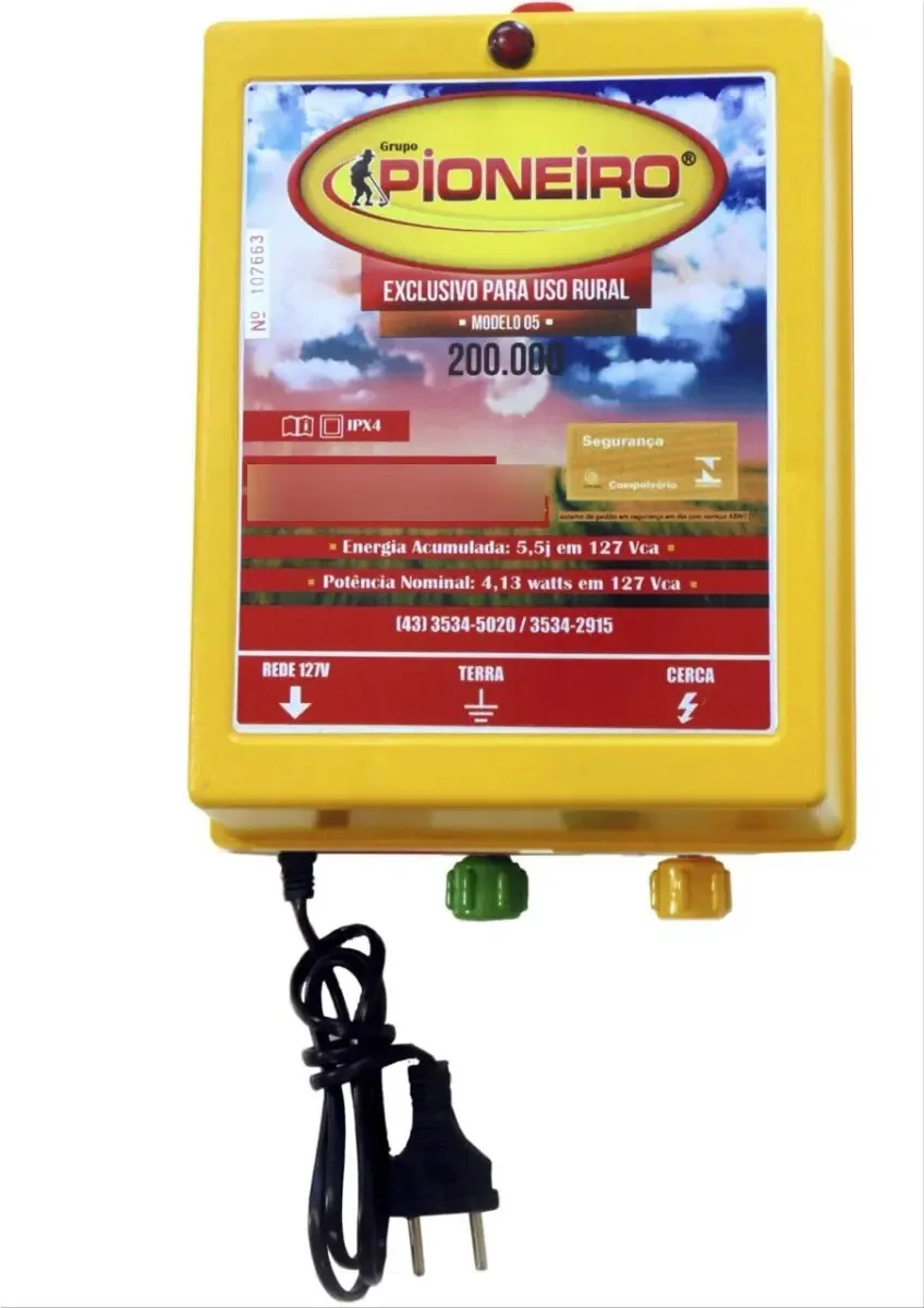 Energizador De Cerca Eletrica Pioneiro 200k