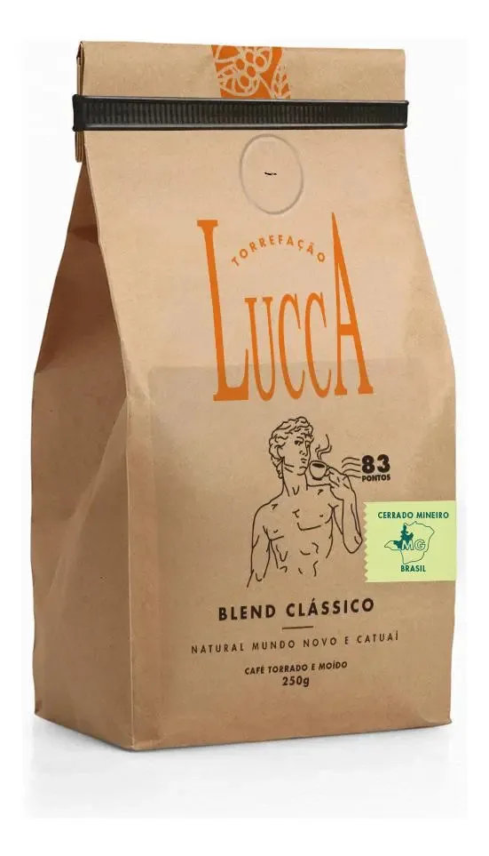 Café Lucca Torrado Em Grãos Blend Clássico - 250g