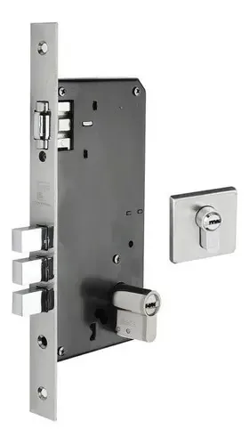 Fechadura Fortezza Rolete 03 Pinos Quadrada Cil. 70mm Chaves