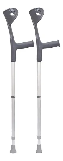 Muleta Canadense Fixa Cinza Par 7/8 Sequencial 150kg