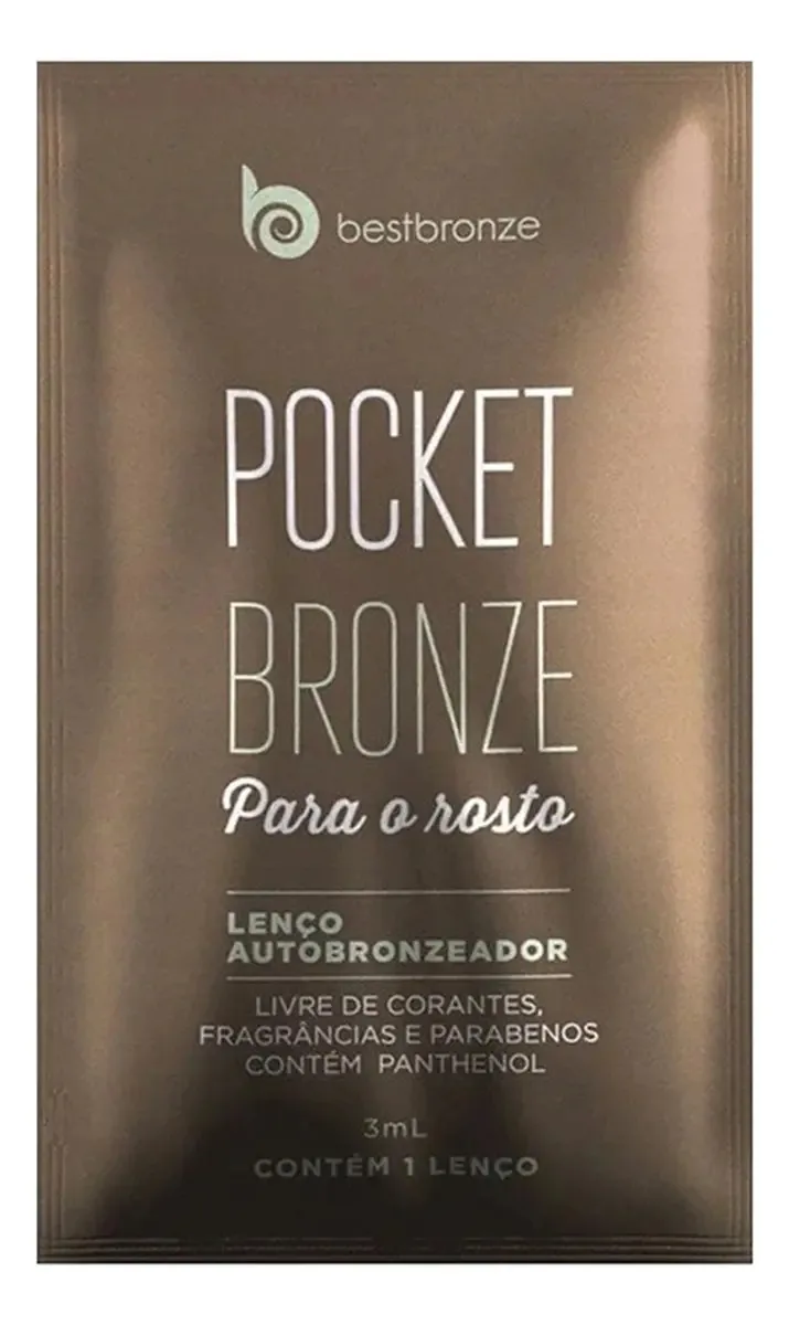 Lenço Autobronzeador para o Rosto - Pocket Bronze - 1 Sachê 3ml - Loja oficial Bestbronze