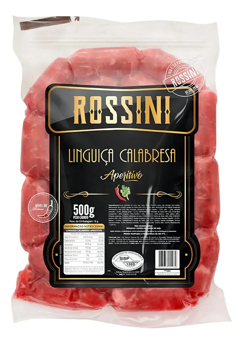 Linguiça Calabresa Aperitivo Rossini 500g