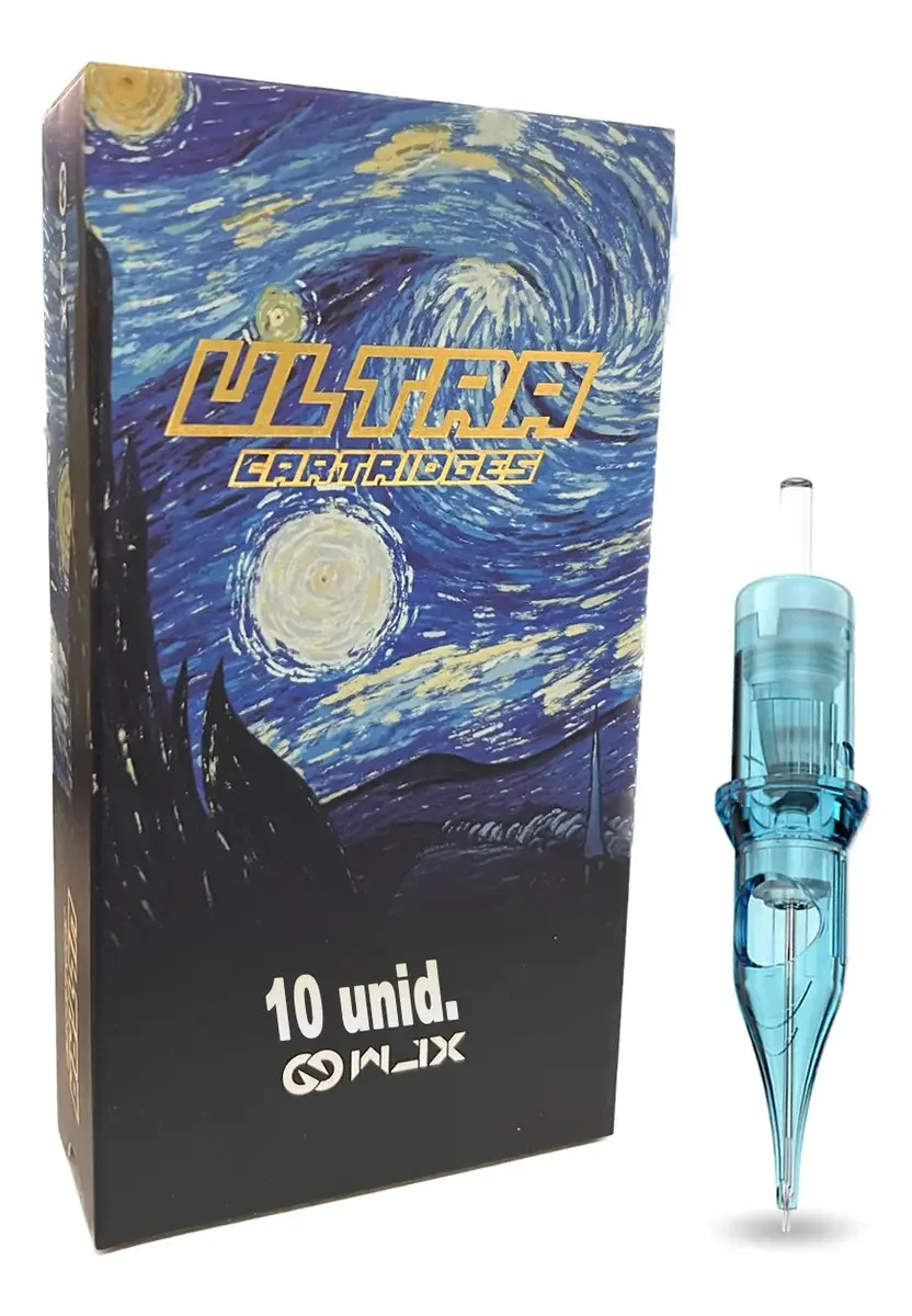 10 Cartuchos Wjx Ultra Para Tatuagem Round Liner Calibre Da Agulhas 1005
