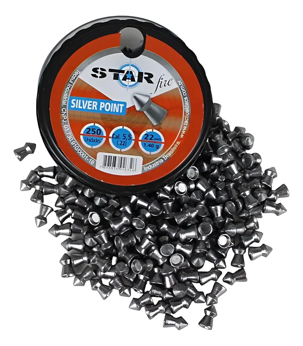 Chumbinho Star Fire Silver Point 5,5mm - C/250uni