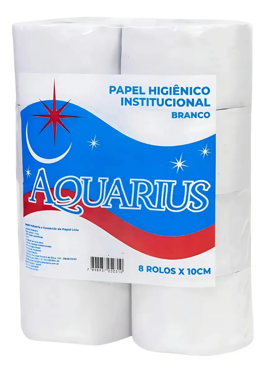 Papel Higiênico Rolão Institucional Branco C/ 8 Rolos
