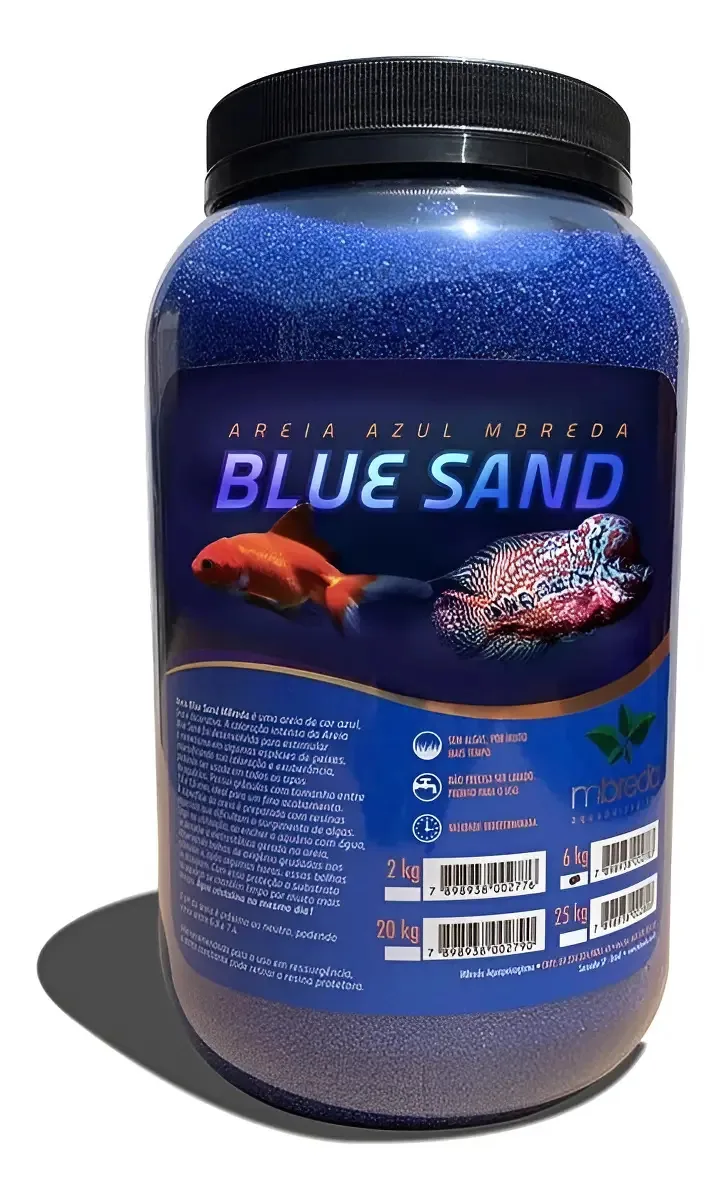 Substrato Areia Blue Sand Mbreda de 2 kg para Aquários