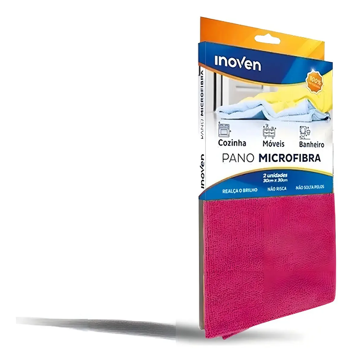 2 Flanelas Panos Microfibra 60x40 Grande Multiuso Automotivo Cor Rosa