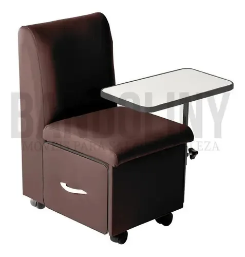 Cadeira Para Manicure Cirandinha Marrom Ciranda Esmalteria