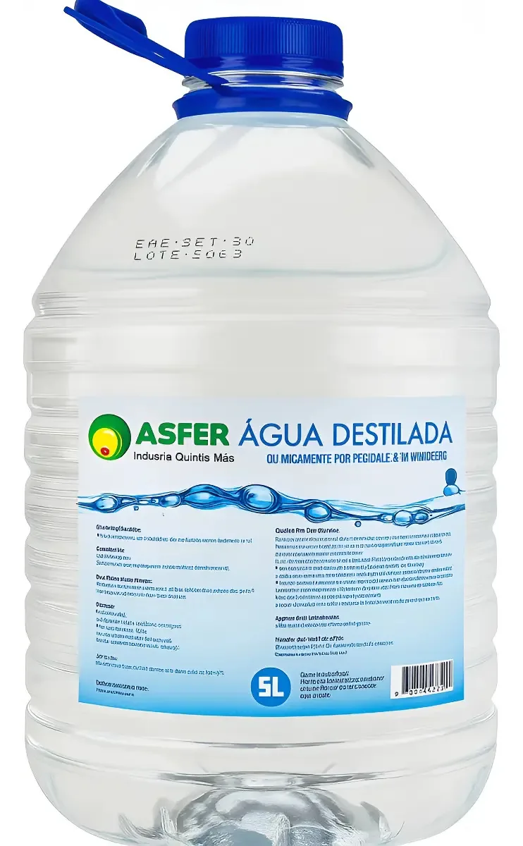 Agua Destilada Asfer 5l