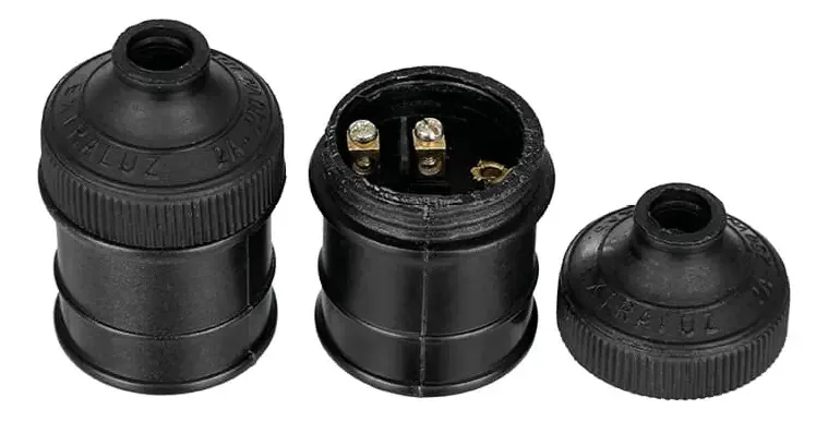 Kit 100 Soquetes Sem Chave Com Borne E27 Bivolt para Lâmpadas