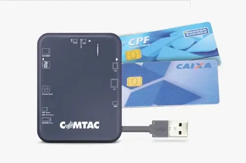 Leitor De Cartões Para E-cnpj E E-cpf Smart Card Usb 2.0 Top