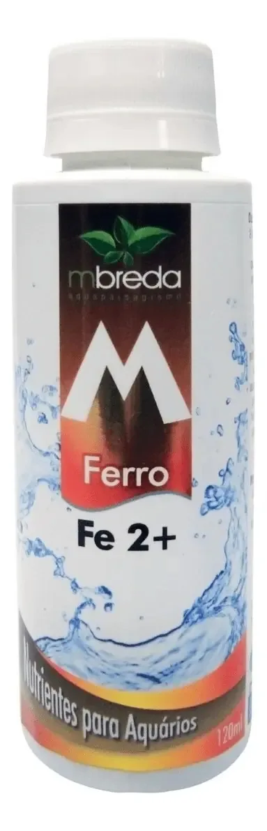 Fertilizante Ferro Quelatado Mbreda Fe2+ 120ml Para Plantas De Aquário