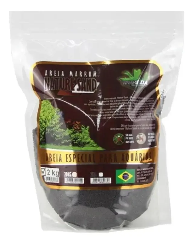 Areia Fina Aquário Mbreda Nature Sand 2kg Marrom 1,0-1,5mm