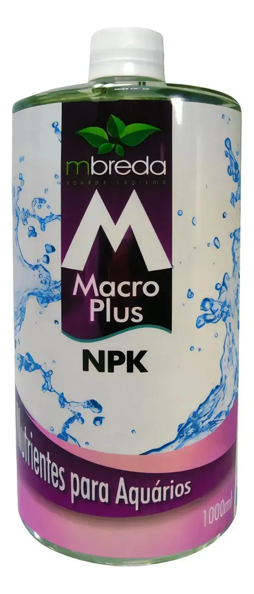 Mbreda Macroplus Npk 1L Fertilizante Aquário Plantado Nutrientes