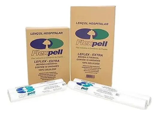 Papel Lençol 50cmx50cm Branco 100% Celulose Flexpell