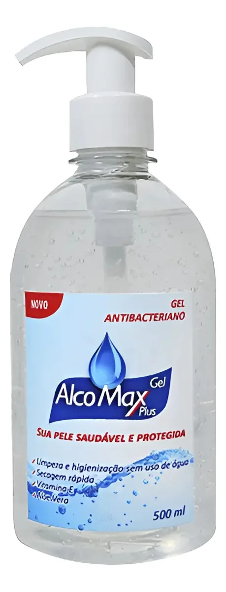 Álcool Gel Antibacteriano 70 - Alcomax Plus Kit 2 Unidades