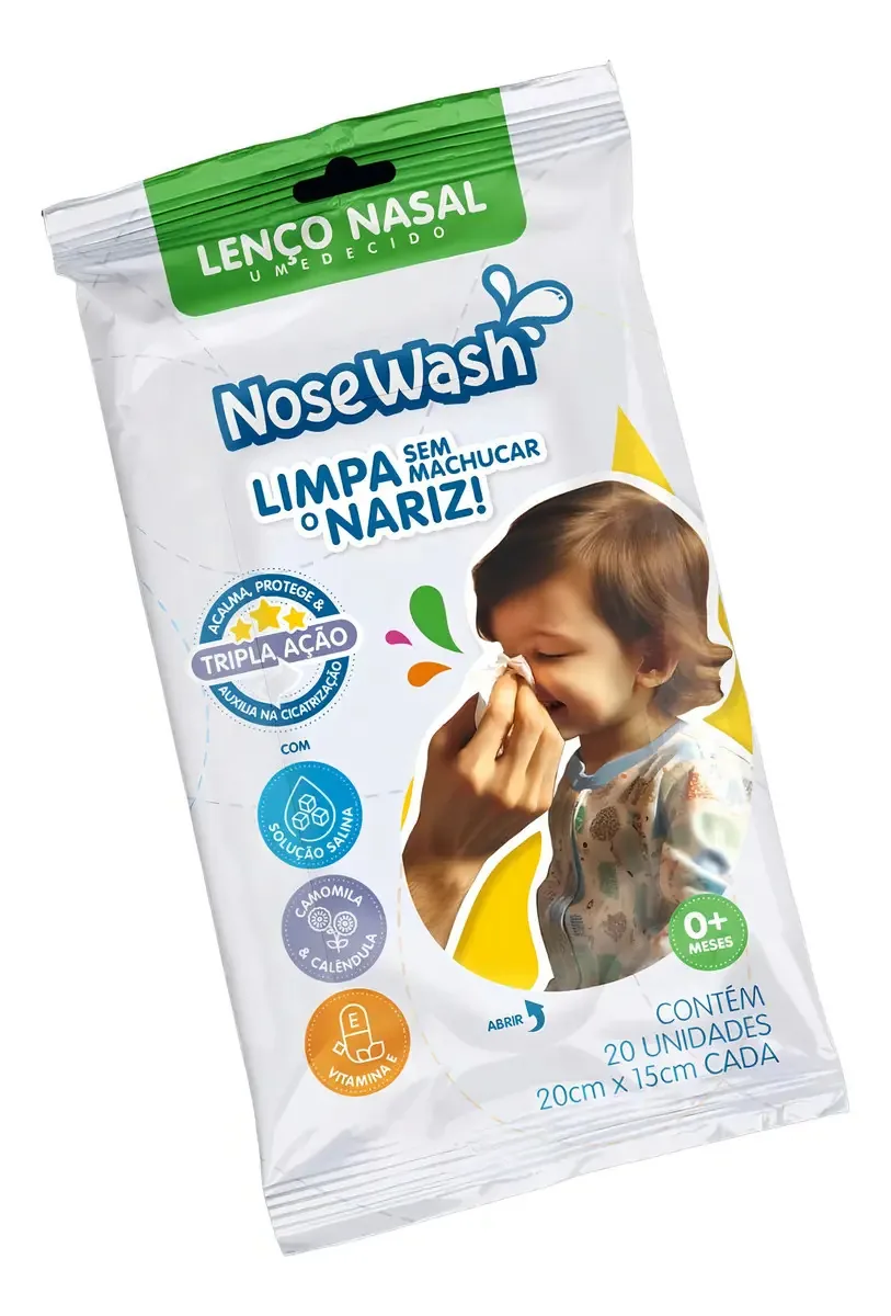 Lenços Nasais Umedecidos Nosewash