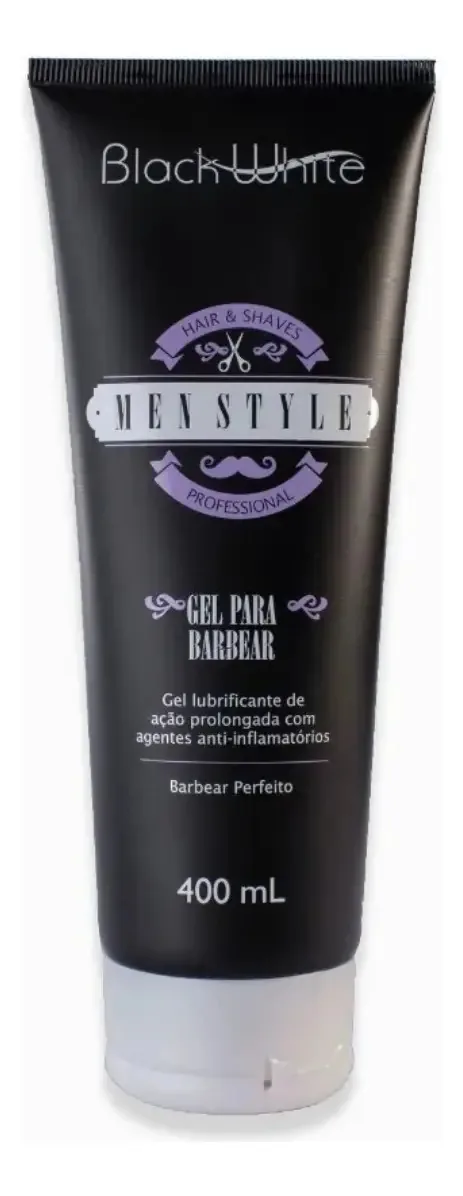 Gel De Barbear (400ml) - Black White