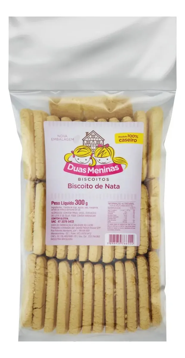 Biscoito Caseiro Nata Duas Meninas Pacote 300g