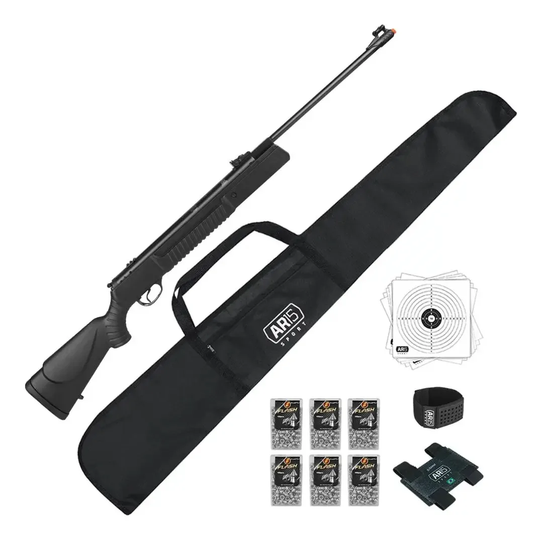 Carabina Pressão Hatsan 5.5mm Ht80 Mola 60kg + 600 Chumbinho