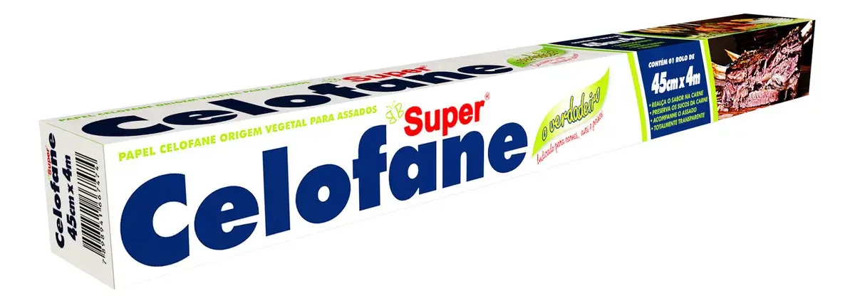 Papel Celofane Bio Plastic 45cm X 4m Cx.24