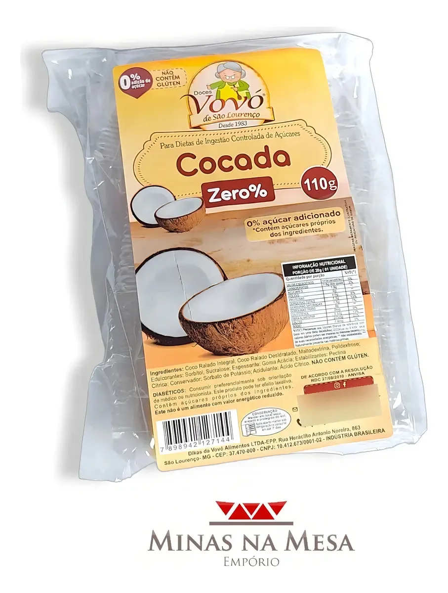 Cocada Zero 110 Gr Dikas Da Vovo