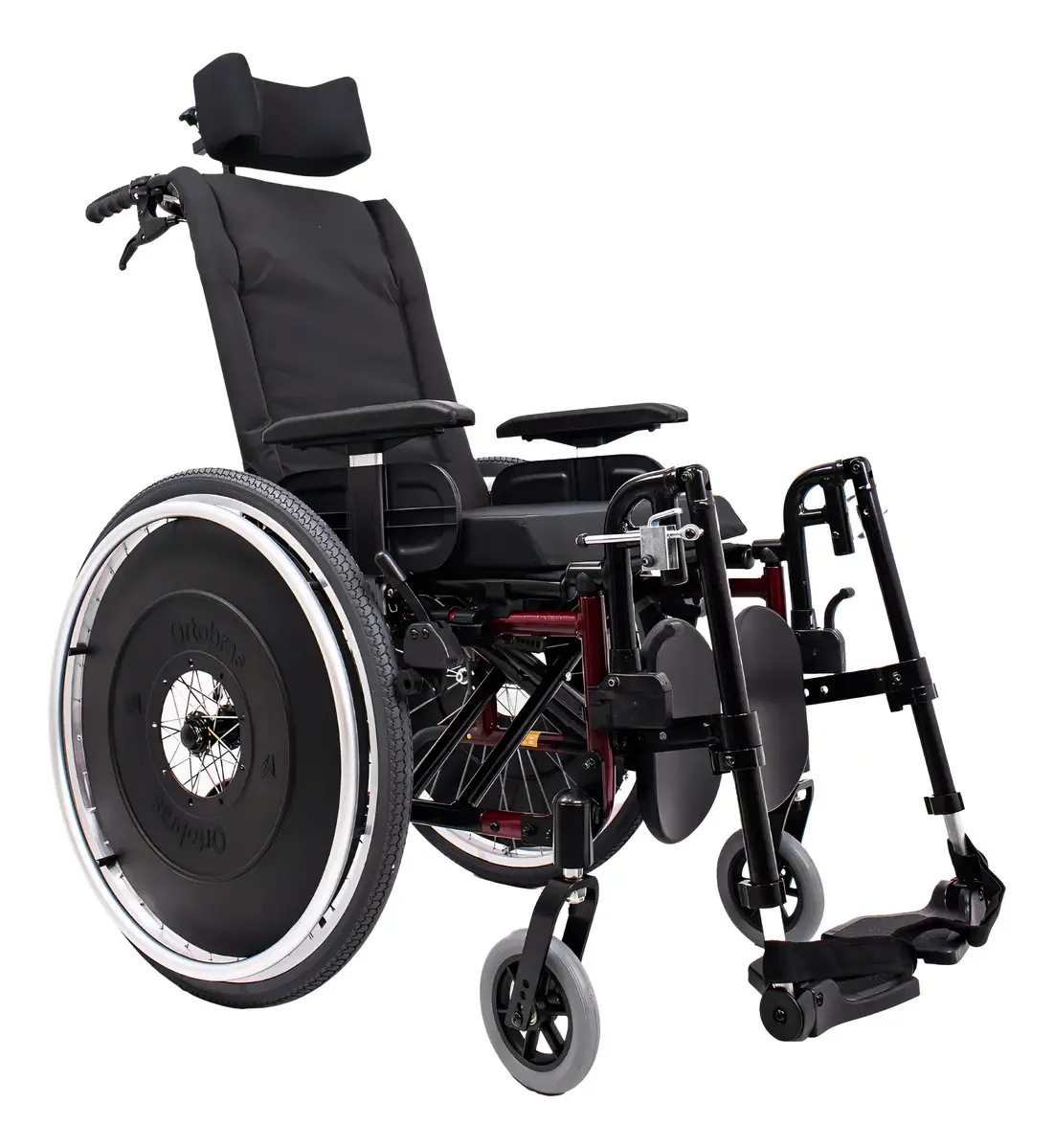 Cadeira De Rodas Avd Reclinavel 40cm Vermelho Perolizado