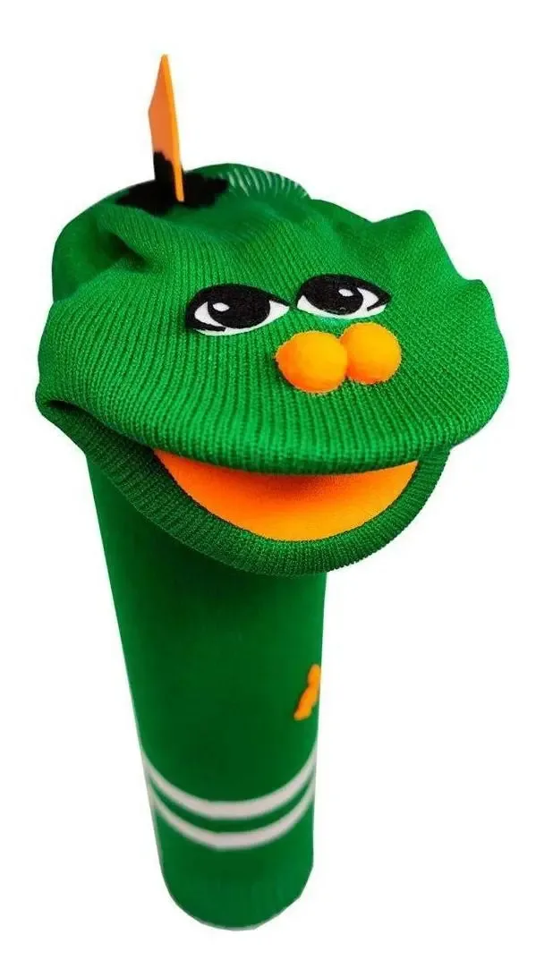 Fantoche de Mão Dinossauro 35cm Kits E Gifts Tecido
