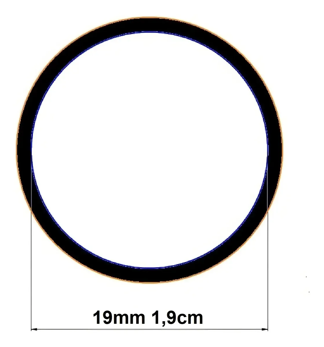 Ponteira de Borracha Preta 19mm para Pés de Cadeiras e Mesas 16 Unid