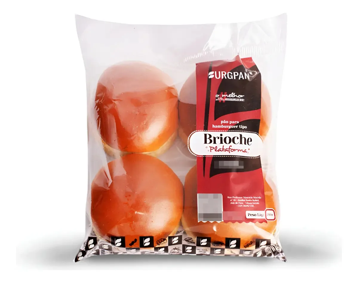 Pão Para Hambúrguer Brioche Plataforma Caixa Com 64und