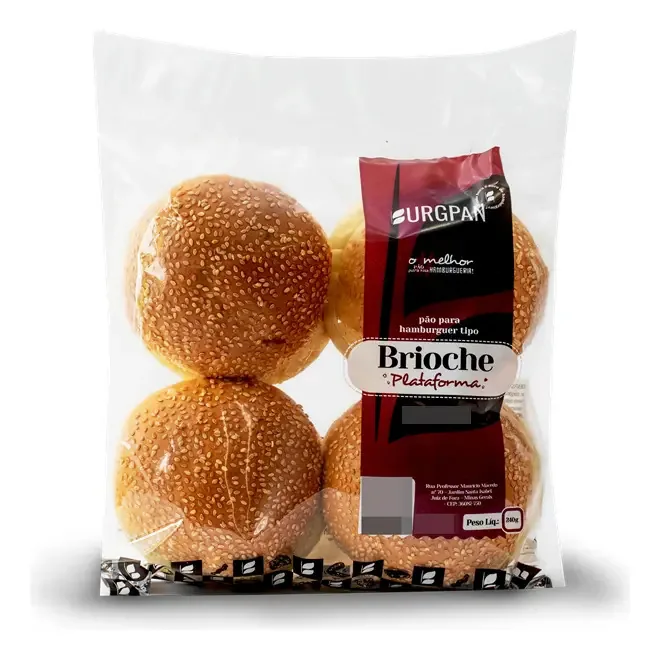 Pão P/ Hambúrguer Brioche Gergelim Plataforma Caixa 64und