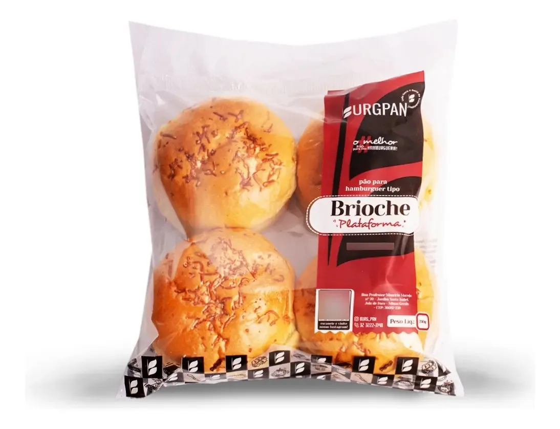 Pão Para Hambúrguer Brioche Parmesão Plataforma Caixa 64und