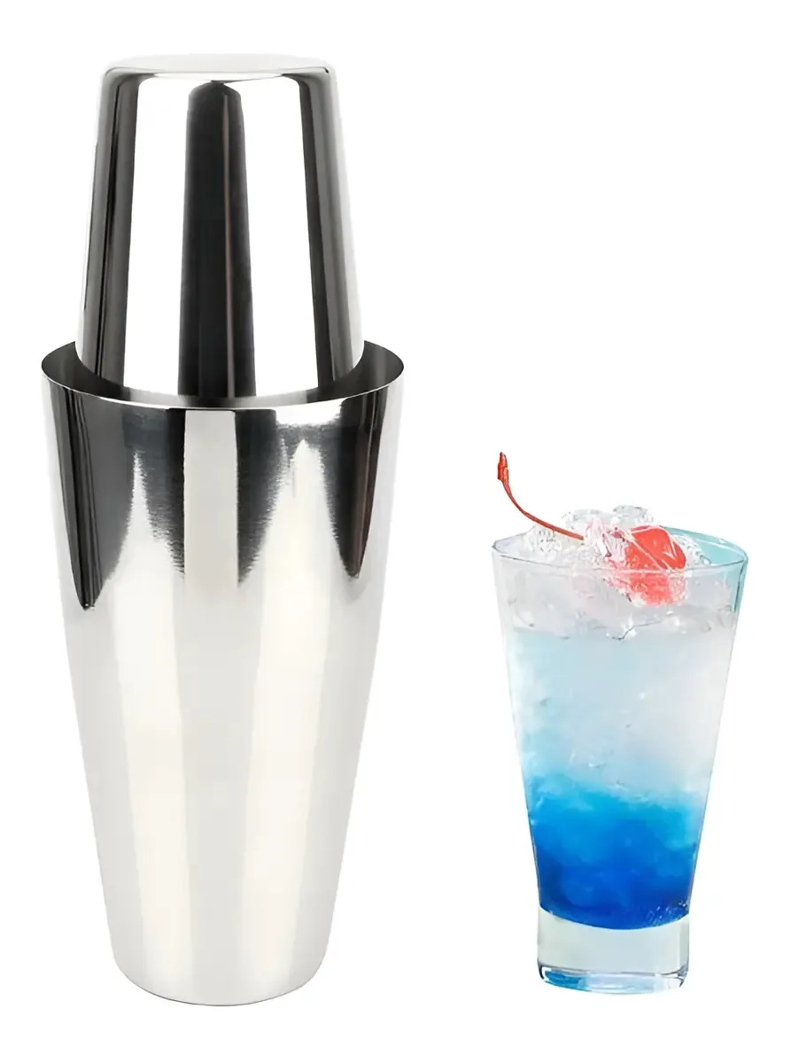 Kit Coqueteleira Boston de Inox para Bartender Profissional 800ml