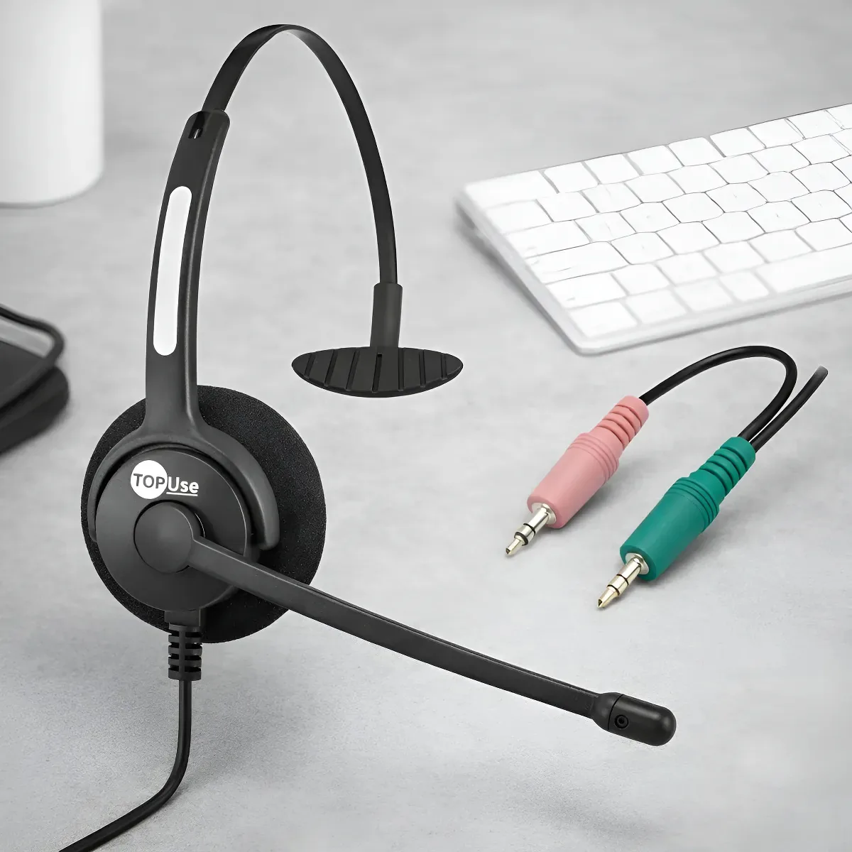 Headset Top Use Htu-300 P2 Duplo Para Pc Call Center
