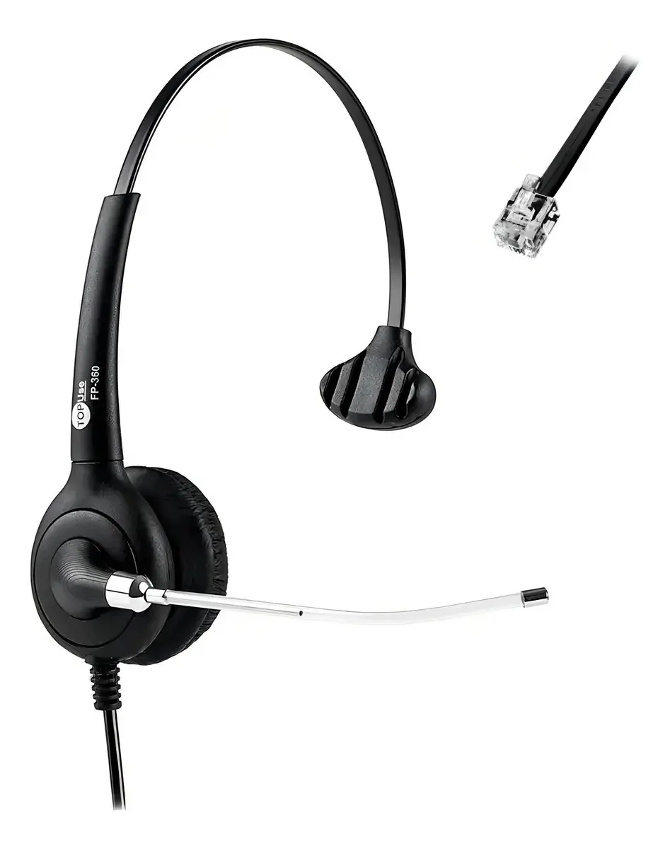 Fone de Ouvido Mono Top Use FP-360 RJ9 Courino Compatível Avaya Intelbras