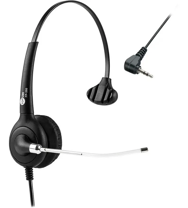 Headset Monoauricular Top Use FP 360 Plug P1 com Tubo de Voz Removível