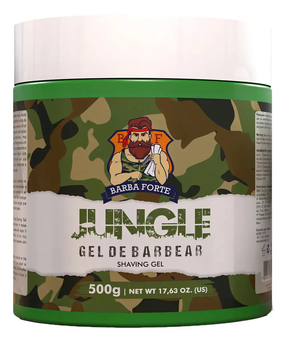 Gel De Barbear Shaving Jungle Barba Forte 500g