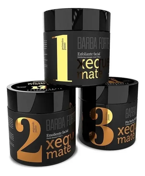 Barboterapia Inteligente Xeque Mate Barba Forte 3 Produtos