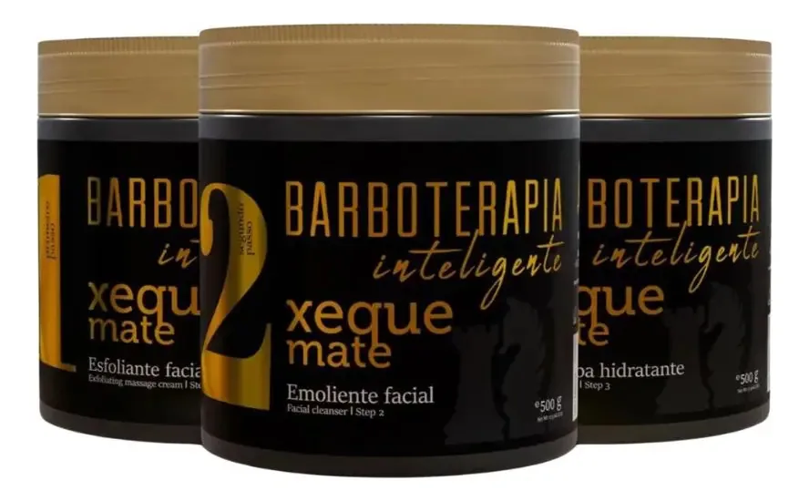 Kit de barboterapia inteligente Xeque Mate Strong Beard 500 Gr