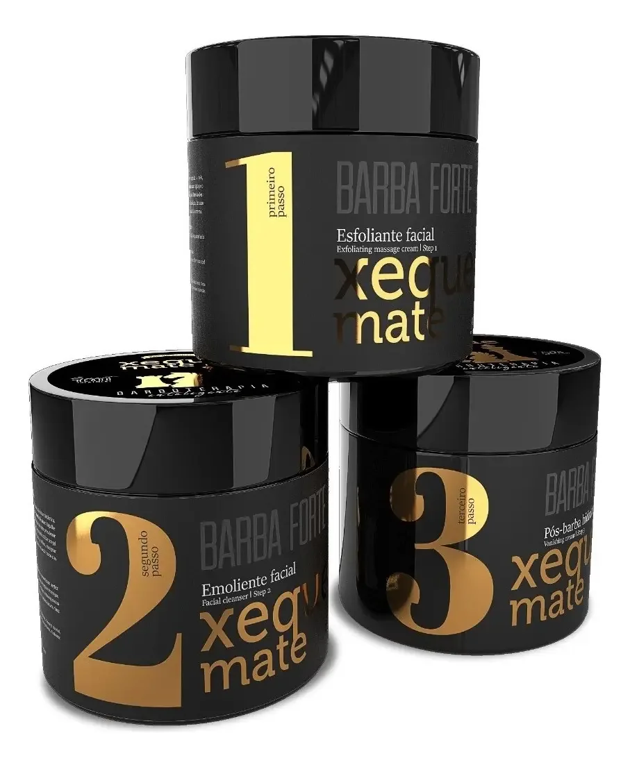 Barboterapia Inteligente Xeque Mate Barba Forte 150g - Kit