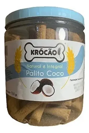 Krocao Integral 500g Pote Palito Coco
