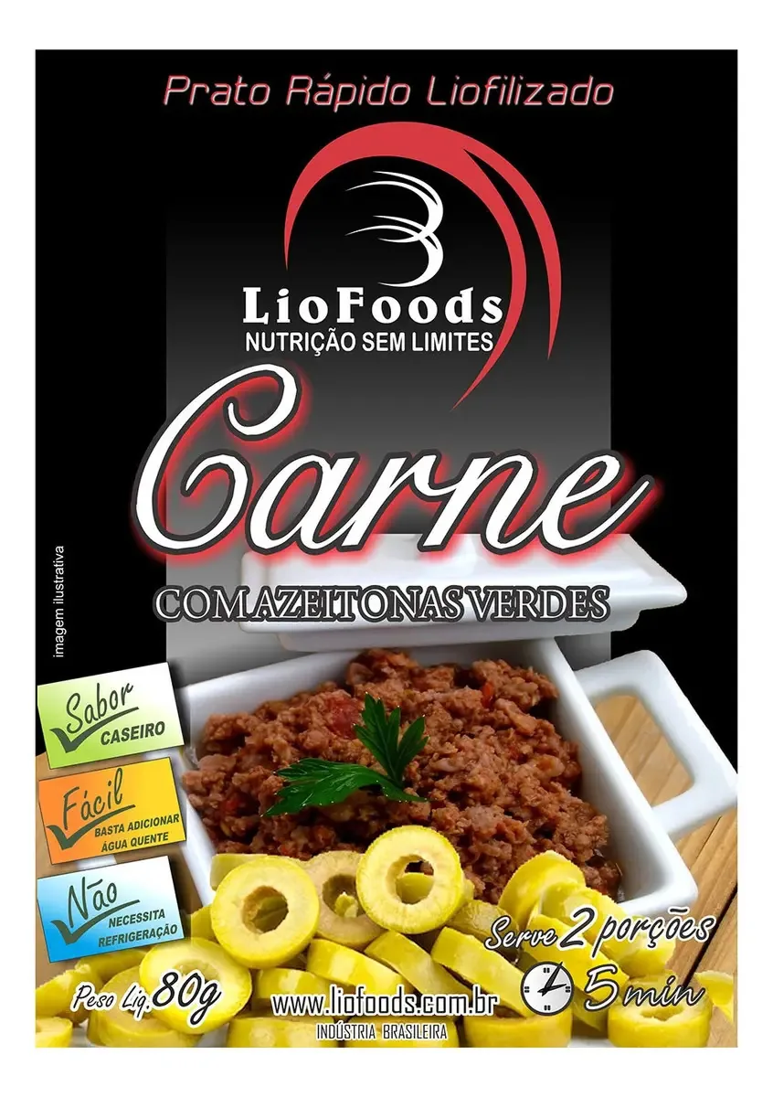 Refeição Carne Com Azeitonas Verdes Liofoods