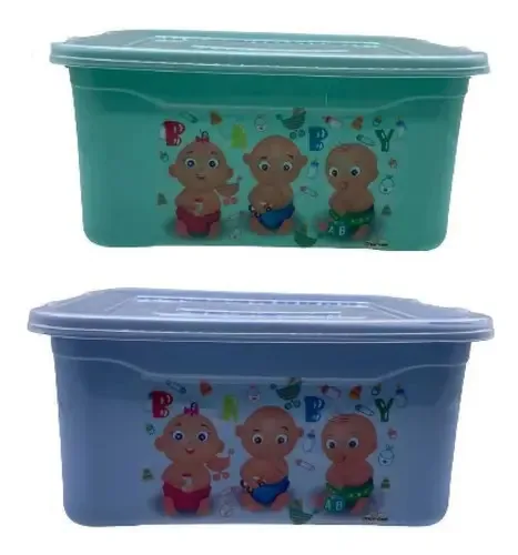 Caixa Organizador Infantil Porta Fraldas Do Bebe Higiene